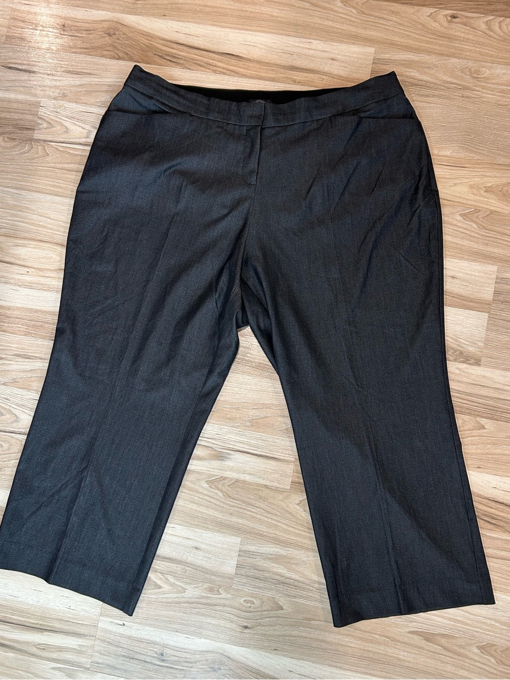 Worthington Woman Curvy Fit Perfect Trouser Pants Women's Size 20W Charcoal Grey